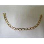 A hallmarked 9ct gold elongated hexagonal link bracelet, length 18.5cm, weight approx 8.2 grams