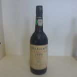 A bottle of 1978 Graham's Port, late bottled vintage LBV