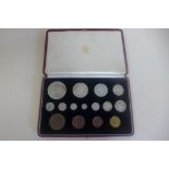 A 1937 George VI boxed Royal Mint specimen coin set, from Crown to Farthing