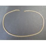 A fully hallmarked 9ct gold curb link neck chain, length 66cm, weight approx 21.9 grams