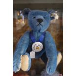 A Steiff 3rd Club Bear, Teddy blue 1908 replica, made in 1994, limited edition for Club members, EAN