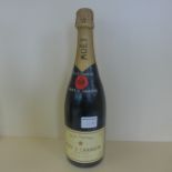 A bottle of Moet Chandon Brut imperial champagne
