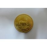 A 1982 fine gold 1oz Krugerrand coin