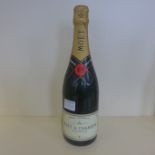 A bottle of Moet Chandon Brut imperial champagne