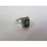 An 18ct white gold dress ring, approx 5.7 grams, ring size P/Q, in generally good condition,
