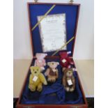 A Steiff UK baby bears set, 1994 to 1998, made in 1999, limited edition of 1847 - EAN 654695 all