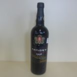 A bottle of 1996 Taylors Port, late bottled vintage LBV