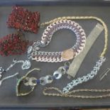 A collection of designer costume jewellery including Coro, Trifari and Italian