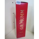 A bottle of GH Mumm Champagne, Brut Cordon Rouge - boxed