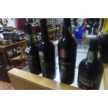 Four bottles of Port Cockburns fine ruby, Boplaas Cape vintage Reserve 2006, Taylors Select Port,