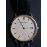 A gents Accurist gold wrist watch in 9ct gold case, quartz movement, rear of case marked GD 13149