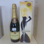 A bottle of Tattinger Brut Reserve Champagne - Boxed limited edition