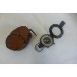 A Verner's pattern 1918 compass and case, case stamped 1928 - generally good