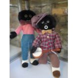 Two Gollies, one Merrythought Banjo Joe limited to 500, 34cm tall, and one Marrythought Golly,