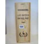 A bottle of 1980 Ferreira port - LBV boxed