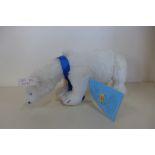 A steiff Polar Titanic Bear, made in 1998, limited edition, 28cm tall with certificate
