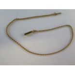 An 18ct yellow gold necklace 38cm long, marked 18ct, approx 11 grams