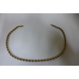 A heavy 9ct gold rope chain necklace, approx weight 41.4 grams, length 53cm - fully hallmarked