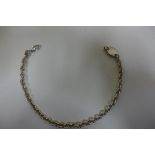 A Tiffany and Co silver necklace, length 39cm, weight approx 53 grams, fully hallmarked, clean