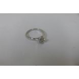 A good diamond solitaire ring, 950 platinum - hallmarked, diamond approx 1.01ct, ring size S -