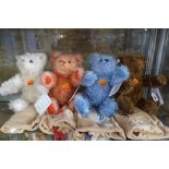 A set of Steiff Element bears, Earth, Fire, Water and Air, limited to 2000 made in 2001 - EAN