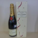 A bottle of 1994 Moet Chandon Brut Imperial champagne - boxed