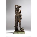 After the antique. A late 19th century French bronze Grand Tour figure of the Wounded Amazon by