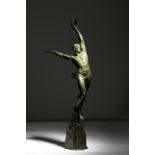 ‡Pierre Le Faguays (French 1892-1962). An Art Deco bronze figure 'Olympian', with an athletic young