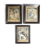 A pair of early 19th century theatrical tinsel print pictures, 'THE CHILD LOST' and 'THE CHILD