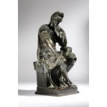 After Michelangelo Buonarroti (Italian 1475-1564). A 19th century Italian bronze Grand Tour figure