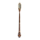 An early 18th century style mahogany and brass mounted stick barometer in the manner of Daniel