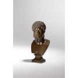 After the antique. A late 19th century French bronze Grand Tour bust of Lucius Verus by Barbedienne,