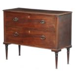 A Regency mahogany chest in the manner of Gillows, the rectangular top with a moulded edge, above