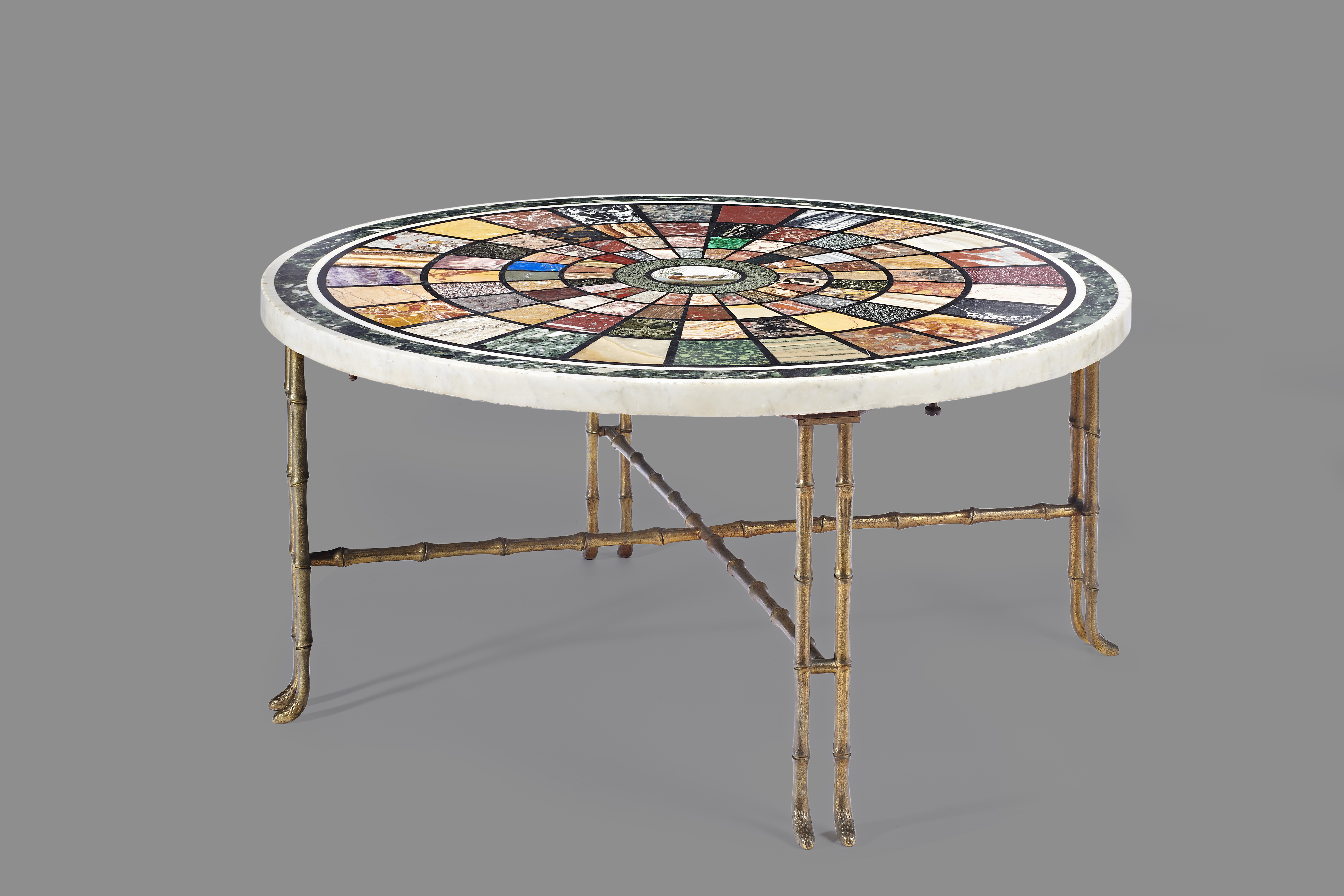 A mid-19th century Italian specimen marble and micromosaic Grand Tour table top, inlaid with - Image 2 of 3