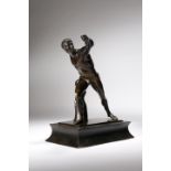 After the antique. A late 19th century bronze Grand Tour figure of the Borghese Gladiator,