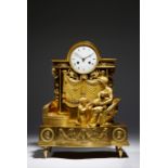 A Restauration ormolu 'Evening Prayer' mantel clock by Griebel of Paris, after a design by Jean-