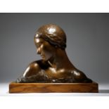 Amadeo Gennarelli (Italian 1880-1943). An Art Deco bronze bust of a lady, signed 'A. Gennarelli',