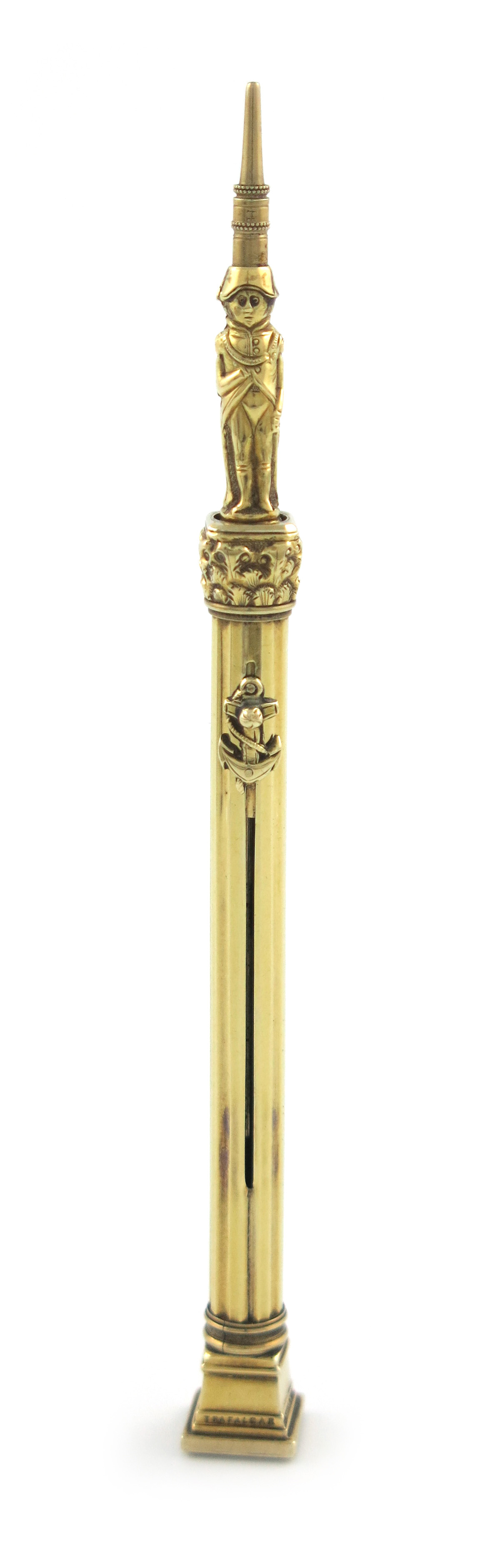 A rare early Victorian gold Everpoint pencil, incuse stamped T.F, above a registration lozenge, - Image 2 of 3