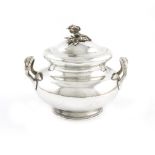 A 19th century Russian silver sugar bowl and cover, assay master D. Tverskoy, St. Petersburg 1847,