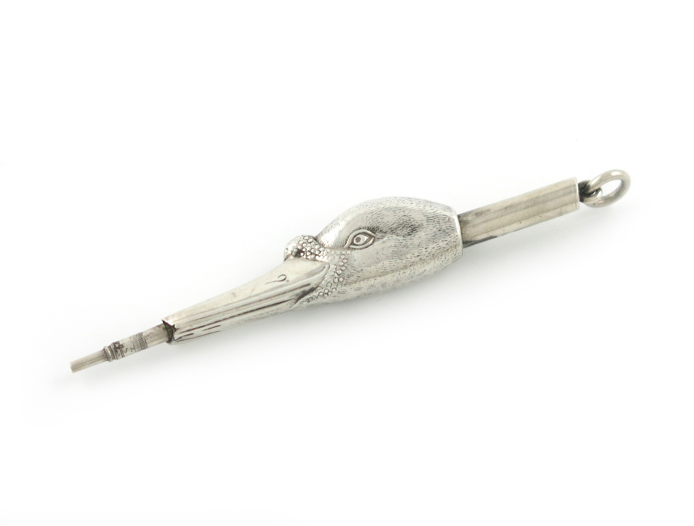 A Victorian novelty silver pencil, by S. Mordan and Co., also marked Rd 16638, modelled as a swan - Image 2 of 2