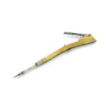 λA Victorian novelty metal mounted ivory pencil / quill cutter, by Joseph Rogers and Sons, circa