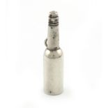 A Victorian novelty silver pencil, marked Sterling, modelled as a beer bottle, with a ring