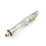 A Victorian novelty silver pencil,