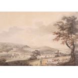 Attributed to Edward Eyre (c.1710-c.1780)A view of Bath c.1790 with The Crescent to the left and a