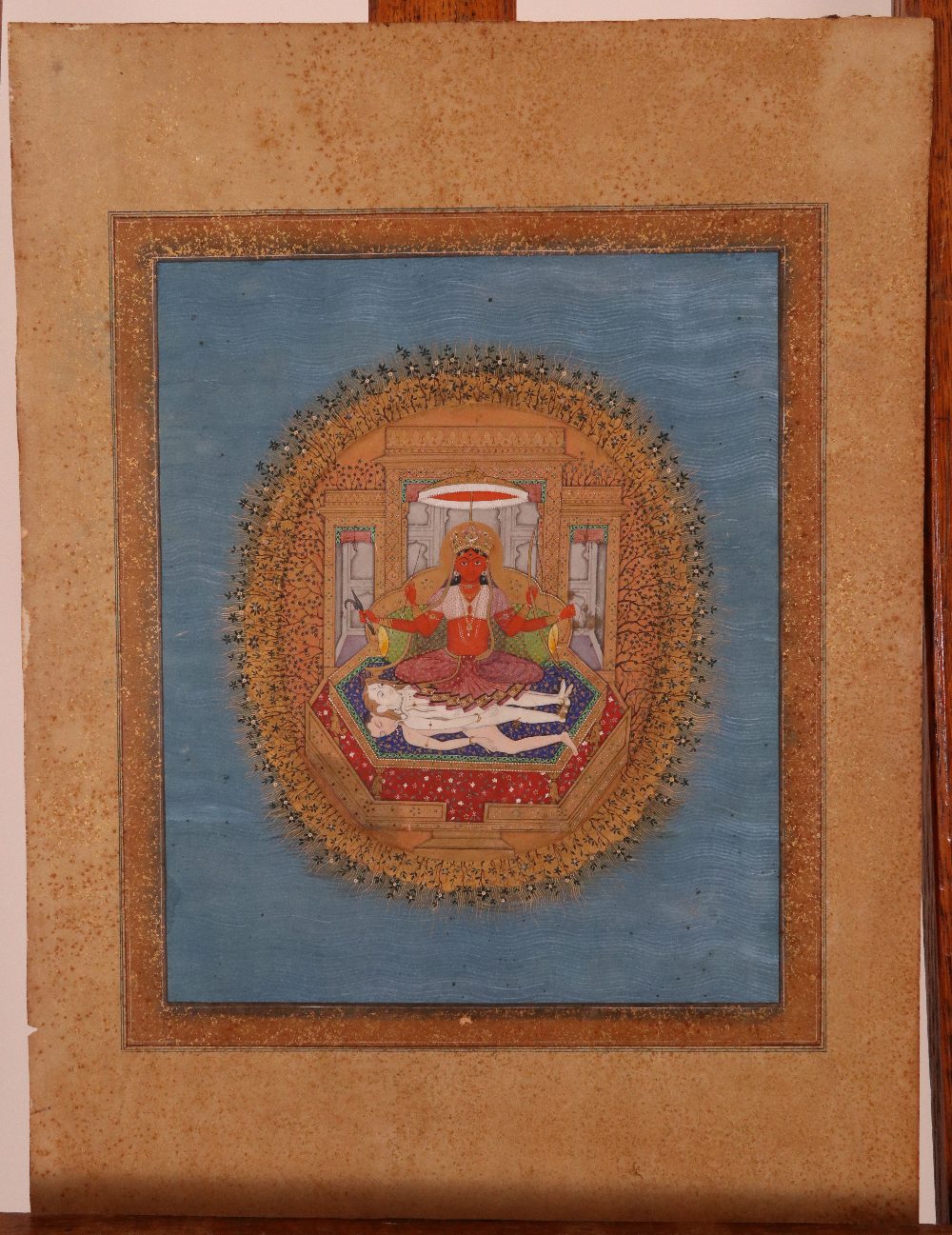 Indian School 19/20th Century An Indian Goddess blessing a unionGouache, unframed28.5 x 23.5cm; 11 x - Image 5 of 12