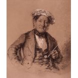 F. Simoneau (c.1852)Portrait of a gentleman with a pipeSigned indistinctly and dated 1852Charcoal on