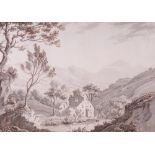 Thomas Sunderland (1744-1828)Near the Breadalbane Estate, PerthshirePen, brown ink and watercolour