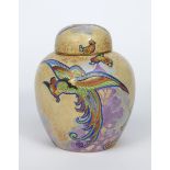 'Chinese Bird and Cloud' a large Carlton Ware ginger jar and cover designed by Violet Elmer, pattern