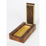 ‡ An end grain walnut box and hinged cover by Matthew Burt, rectangular section, with flush set