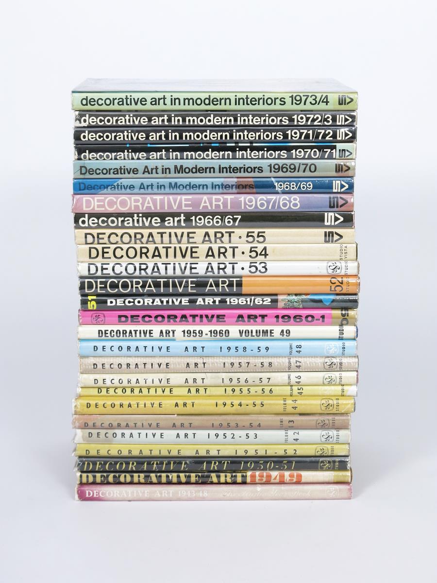 'Decorative Art in Modern Interiors' Volumes 1943/48 to 1978/79, twenty six volumes of the Studio